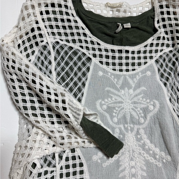 White Crochet Lace Top - Picture 2 of 10